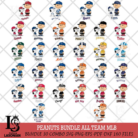 snoopy and charlie brown Sport Baseball MLB Svg Eps Dxf Png File,Big Bundle MLB File Cut,Digital Download,Instant Download,MLB Svg Files