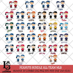snoopy and charlie brown baseball MLB Svg Eps Dxf Png File,Big Bundle MLB File Cut,Digital Download,Instant Download,MLB Svg Files