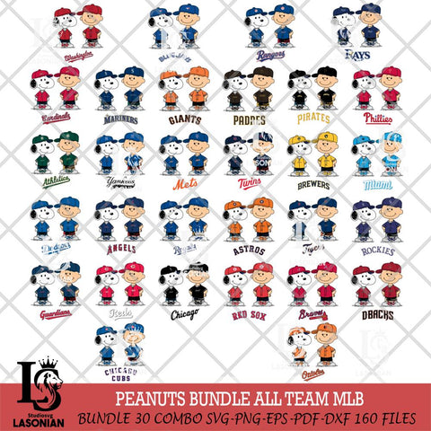 snoopy and charlie brown baseball MLB Svg Eps Dxf Png File,Big Bundle MLB File Cut,Digital Download,Instant Download,MLB Svg Files