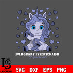 unicorn pulmonary hypertension awareness 9 Svg Eps Dxf Png File, Digital Download, Instant Download