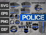 10 bundle Police vector random new svg eps dxf png file