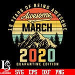 19 years of being awesome march 2002 quarantine edition svg eps dxf png file
