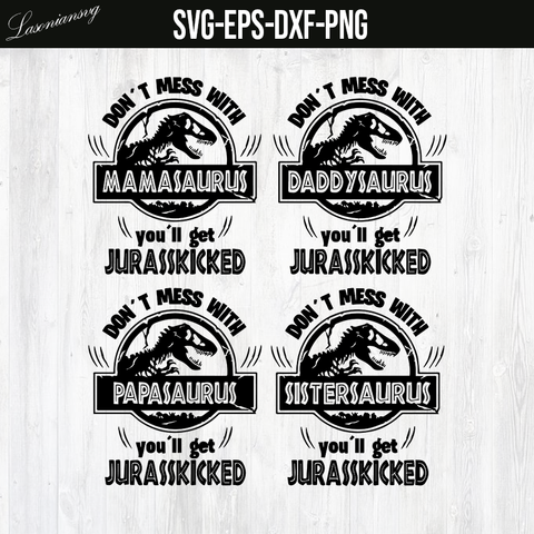 Jurasskicked Family svg, Mamasaurus svg, Daddysaurus svg, Jurasskicked Family Bundle dxf, Dinosaur Party svg Cut File, Cricut Design