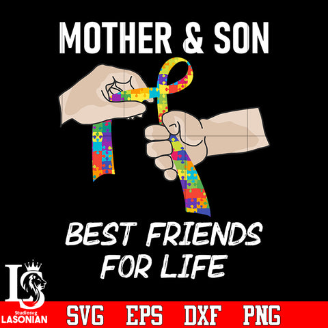 Mother & son best friends for life svg eps dxf png file