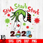 2020 Stink Stank Stunk Mask, Grinch Hand svg eps dxf png file