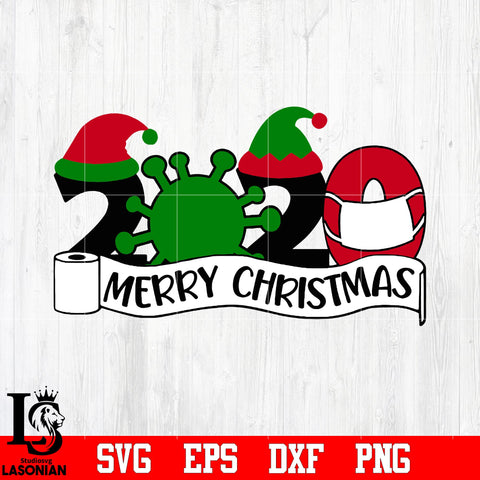 2020 mask quarantine Christmas svg eps dxf png file