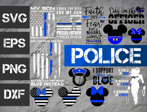 22 bundle Police vector random new svg eps dxf png file