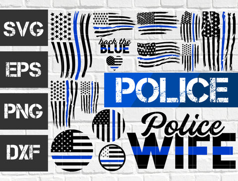 24 bundle Police vector random new svg eps dxf png file