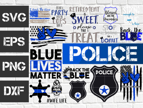 28 bundle Police vector random new svg eps dxf png file