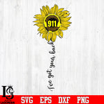 2 Sunflower I've got your back 911 dispatcher svg eps dxf png file