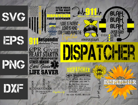 2 bundle Dispatcher vector random new svg eps dxf png file