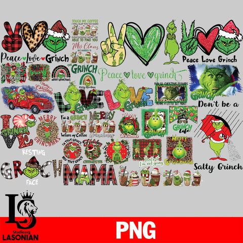 Grinch bundle PNG , file cut , digital download, Instant Download