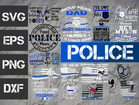 31 bundle Police vector random new svg eps dxf png file