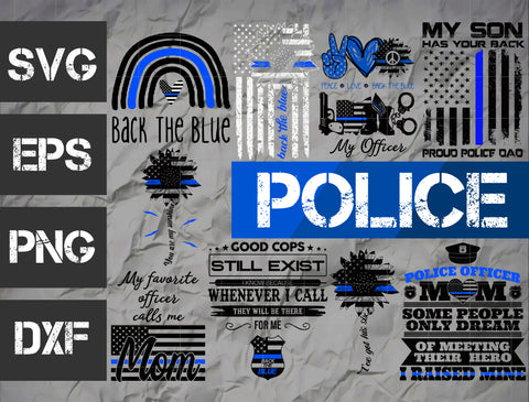 34 bundle Police vector random new svg eps dxf png file