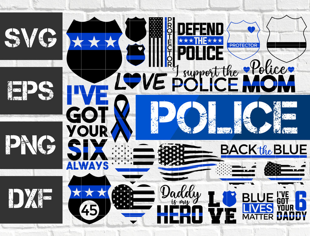 3 bundle Police vector random new svg eps dxf png file – lasoniansvg