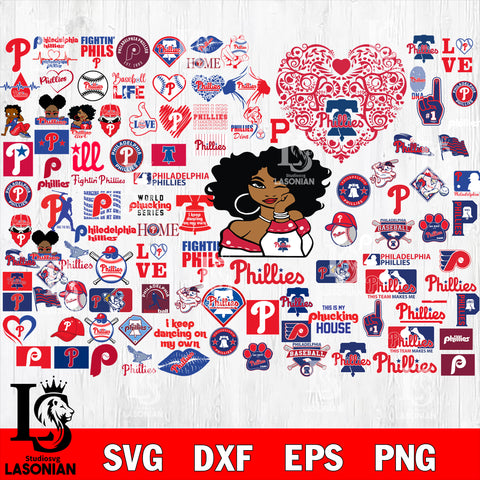 Philadelphia Phillies bundle svg, 450+ file Philadelphia Phillies SVG, png, dxf, eps,  clipart, logos, graphics, MLB svg , bundle MLB svg