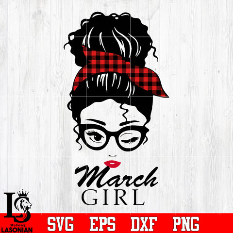 4 March girl svg eps dxf png file