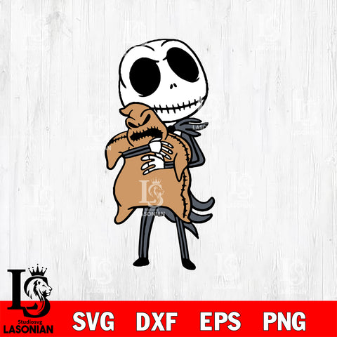 Jack holding Oogie Boogie svg eps dxf png file