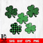 Shamrock SVG, St. Patrick's Day, Cheetah Shamrock SVG, 3 Leaf Clover, Plaid Shamrock svg eps png dxf file, Digital download
