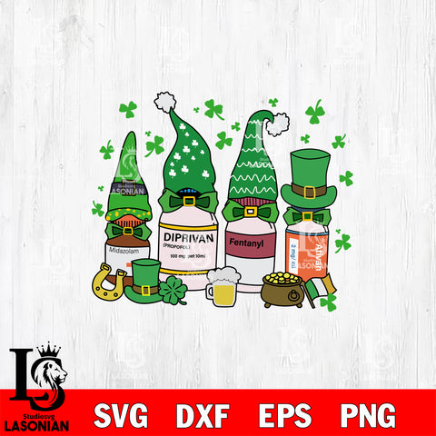 St Patrick Day Nurse svg eps png dxf file, Digital download