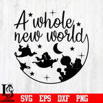 A Whole New World , Aladdin ,Jasmine, disney svg,eps,dxf,png file