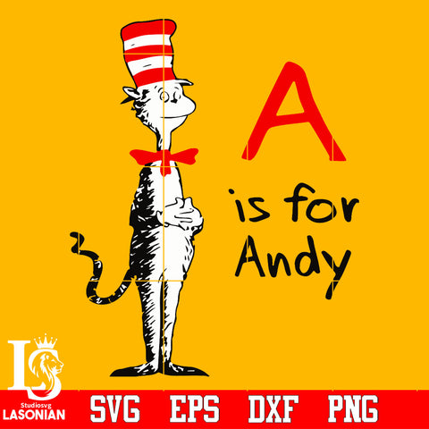 A is for andy Svg Dxf Eps Png file