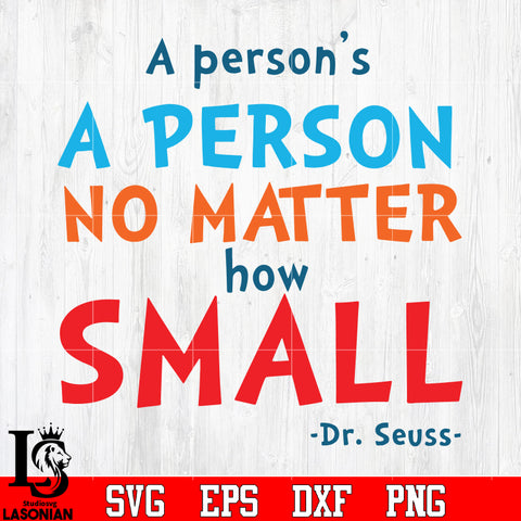 A person's no matter how small Svg Dxf Eps Png file