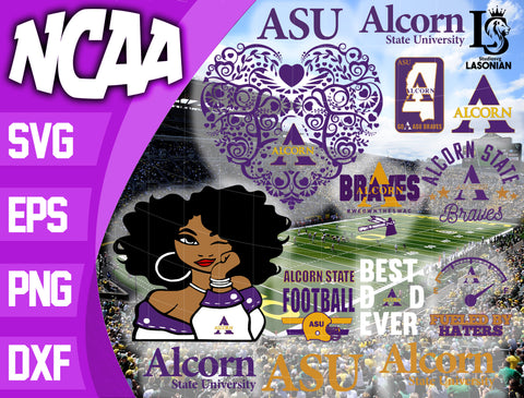 Alcorn State Braves svg,bundle Alcorn State Braves svg eps dxf png file, bundle ncaa svg, ncaa svg