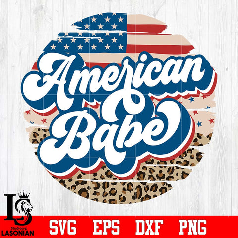 American babe Independence Day svg eps dxf png file