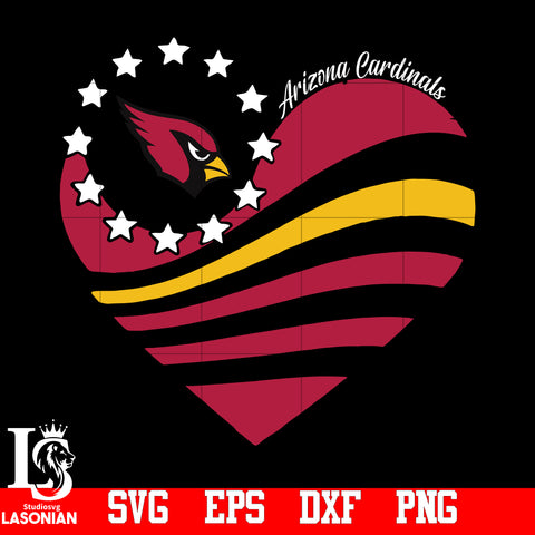 Arizona Cardinals Heart,  Arizona Cardinals Love,  Arizona Cardinals Sunflower svg,eps,dxf,png file