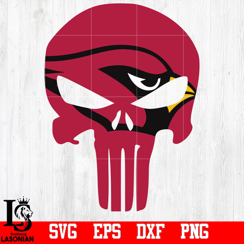 Arizona Cardinals Skull svg,eps,dxf,png file