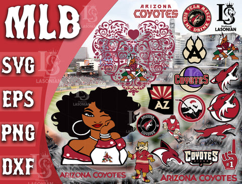 Bundle MLB svg, bundle  Arizona Coyotes SVG Files, Cricut, Silhouette Studio, Digital Cut Files, New Jersey