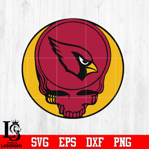 Arizona Cardinals Skull Ball Svg Dxf Eps Png file Svg Dxf Eps Png file