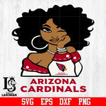 Arizona cardinals girl svg,eps,dxf,png file