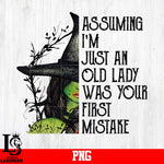 Assuming I'm Just An Old Lady Was Your First Mistake PNG file