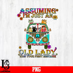 Assuming I'm Just An Old Lady Was Your First Mistake PNG file