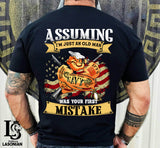 Assuming I'm Just An Old Man Was Your First Mistake  Navy PNG file