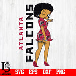 Atlanta Falcons Fashion Girl svg,eps,dxf,png file