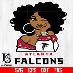 Atlanta Falcons girl svg,eps,dxf,png file