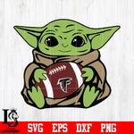 Atlanta Falcons Baby Yoda, Baby Yoda svg eps dxf png file