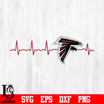 Atlanta Falcons Beat Heart svg eps dxf png file