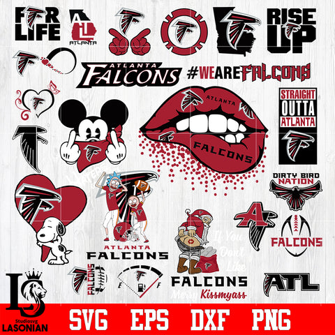 Atlanta Falcons Bundle, bundle Nfl, Bundle sport Digital Cut Files Svg Dxf Eps Png file