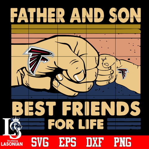 Atlanta Falcons Father and son best friends for life Svg Dxf Eps Png file