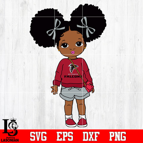 Atlanta Falcons Littel Girl NFL Svg Dxf Eps Png file