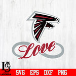 Atlanta Falcons Love Svg Dxf Eps Png file