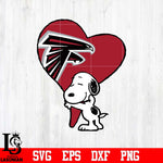 Atlanta Falcons Snoopy heart svg eps dxf png file