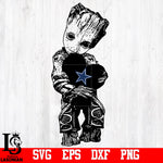 Baby Groot Dallas Cowboys svg,eps,dxf,png file