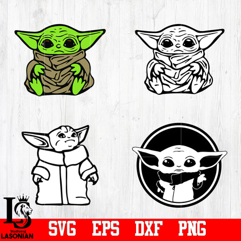 Baby Yoda svg,eps,dxf,png file
