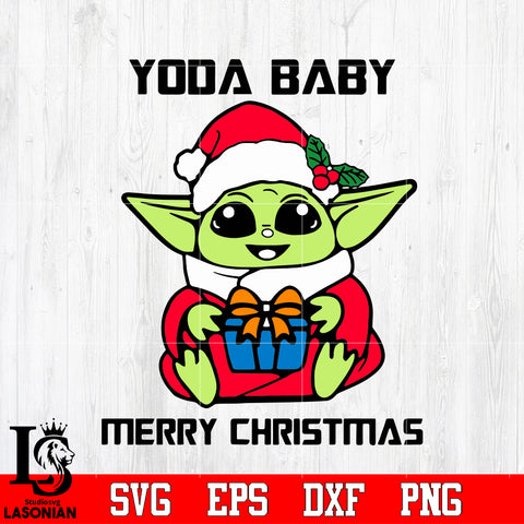 Baby Yoda Merry Christmas Christmas Svg Dxf Eps Png file