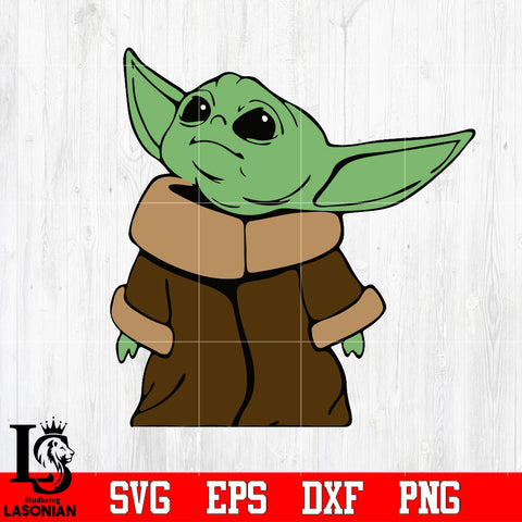 Baby Yoda Svg Dxf Eps Png file